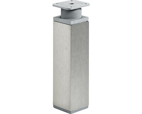 Picior Mobila Patrat Hettich 40x40x(150-165) Mm, Inaltime Reglabila, Otel Inoxidabil