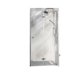Usa dus pliabila Sanotechnik Sanoflex Duet, 95-97x195 cm, sticla securizata transparenta, profil crom, stanga