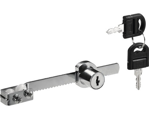 Incuietoare Mobilier Cu 2 Usi De Sticla Hettich Ø21 Mm, Cilindru Cu 2 Chei, Nichelata