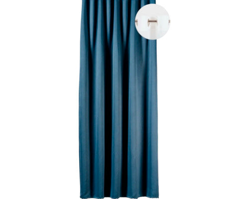 Draperie Cu Inele Polo Gri-albastru 140x245 Cm