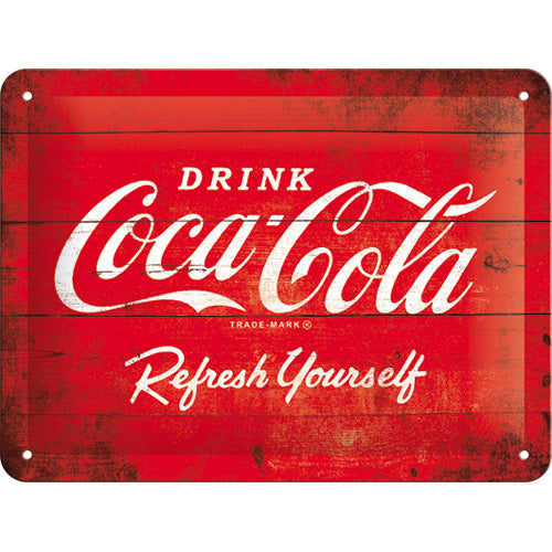 Tablou metalic - Coca-Cola - Refresh yourself - 15x20 cm