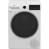 Uscator de rufe Beko B5T89243W, Pompa de caldura, 9 kg, Clasa C, RecycledDry, Motor ProSmart Inverter, OptiSense, Alb