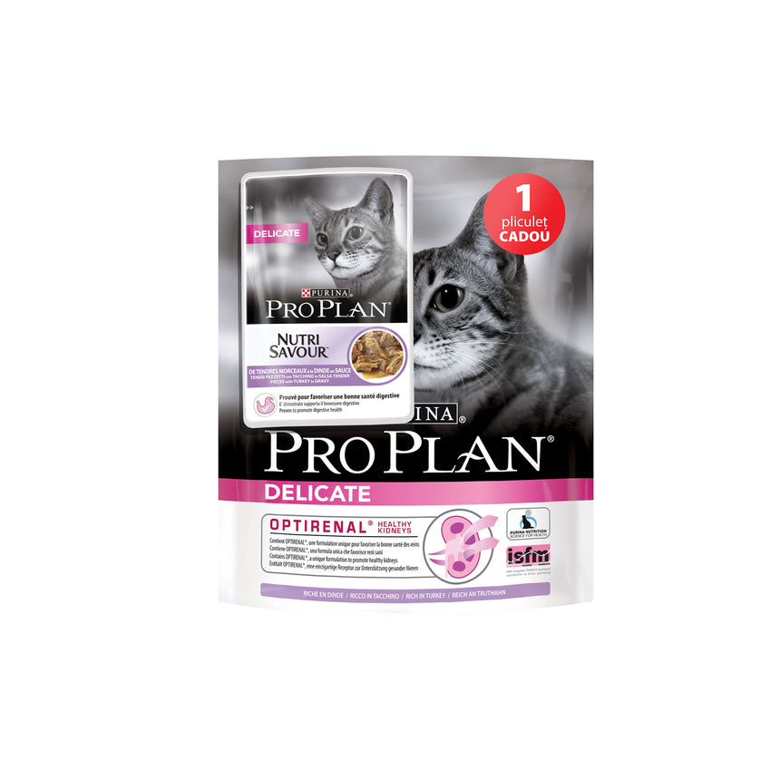 Hrana uscata pentru pisici, Pro Plan Adult Delicate, Curcan, 400 g