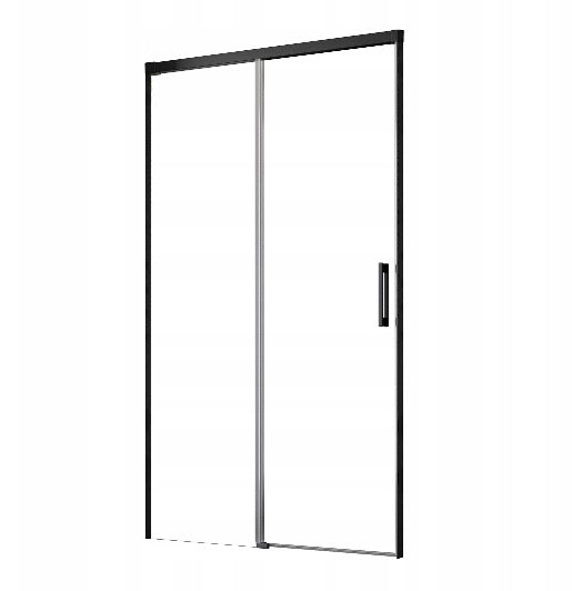Usa glisanta pentru nisa Radaway Idea Black DWJ stanga 120x200,5 cm, sticla transparenta, profil negru