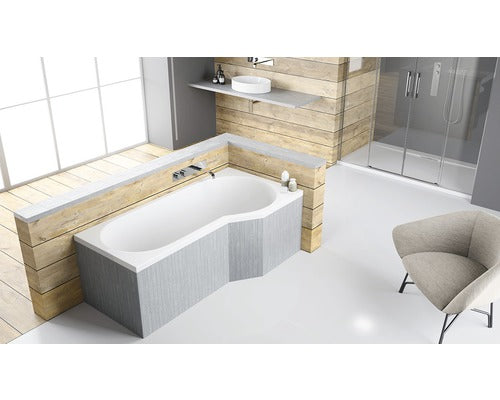 Cada de Baie Asimetrica pe Colt, Radaway Kariteia, 160x80x43 cm, Colt, Dreapta, Acril, Alb, WA1-40-160x080P