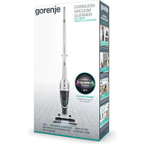 Aspirator vertical, Gorenje, SVC180FW, 18V, Recipient pentru praf, 0.6 litri, Alb