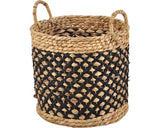 Cos Plante Din Iarba De Mare Ø 30 Cm Natur/negru