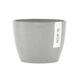 Ghiveci din plastic reciclat Ecopots Stockholm, 16 cm, alb Gri