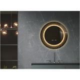 Oglinda baie Belform Atlantis, cu iluminare LED 3 culori, intrerupator Touch, ceas, functie dezaburire, 60x60 cm, clasa energetica F