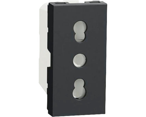 Priza Simpla Cu Impamantare Schneider Unica, Model Italian, Antracit