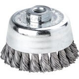 Perie cupa, sarma de otel impletita, 90x0.5mm