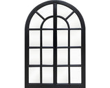 Oglinda De Perete Cu Rama De Lemn, Model Fereastra, Negru 60x90 Cm