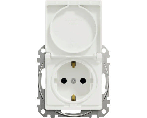 Priza 2p+e Simpla Schneider Sedna Design, Capac De Protectie, Obturatoare Alb