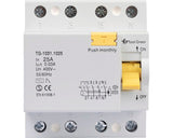 Intreruptor Automat Cu Protectie Diferentiala Total Green Rcbo 3p+n 25a 6ka/30ma, Curba C