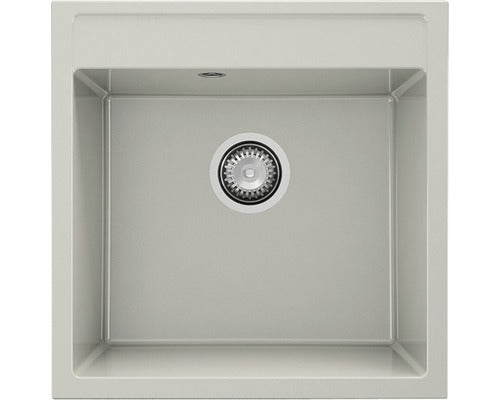 Chiuveta Bucatarie Cu O Cuva Fat Avangard 225 51x51 Cm, Fara Picurator, Marmura Compozita Granit Gri