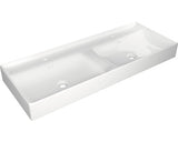Lavoar ceramica Jungborn Nove 121 cm, 2 cuve, alb lucios
