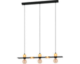Lustra Bramerton E27 Max. 3x40w, Negru/maro