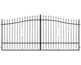 Poarta Metalica Dubla Polbram Lucina 170-200x400 Cm Negru