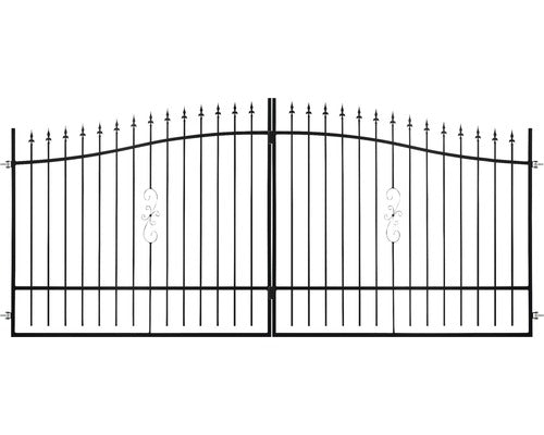 Poarta Metalica Dubla Polbram Lucina 170-200x400 Cm Negru