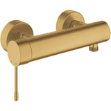 Baterie de dus Grohe Essence 33636GN1, 1/2'', monocomanda, aparenta, cartus ceramic, limitator, mat, auriu