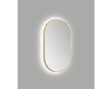 Oglinda baie ovala cu iluminare LED DSK Bronze 60x100 cm IP 24