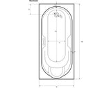 Cada de Baie Rectangulara Sanotechnik Manchester,180x90x48 cm, Acril, 990400, Alb