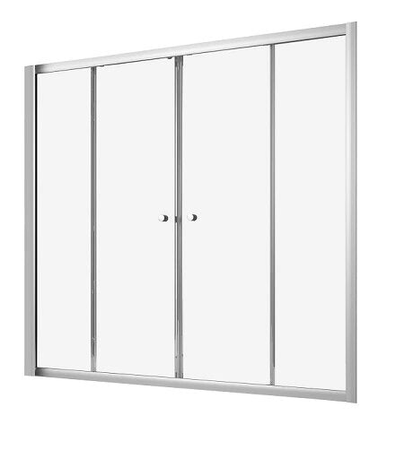 Paravan cada Radaway Vesta DWD, 170x150 cm, 2 usi culisante, sticla transparenta, profil crom