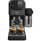 Espressor Manual 3in1 BEKO CEP5464DX, 1.1l, 1600W, 20 Bar, Sistem Cappuccino, Negru