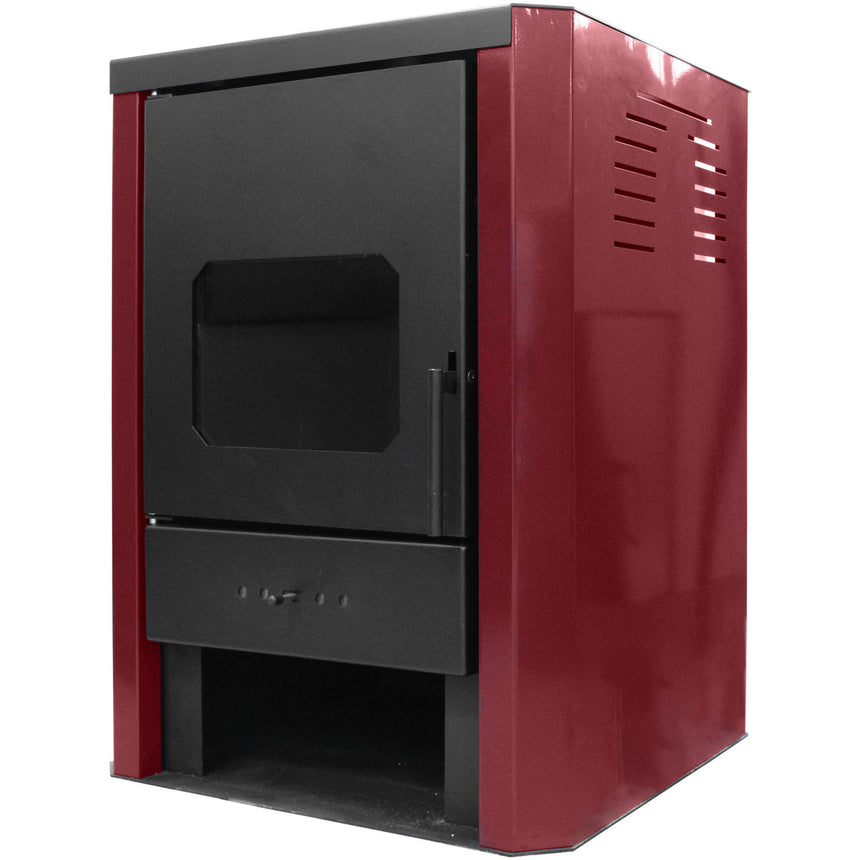 Termosemineu pe lemne, brichete si carbune Fornello Rimini Bordeaux 18 Kw