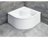 Cadita De Dus Semirotunda Radaway Naxos A 80x80x41 Cm Acril Alb Sba8841-1