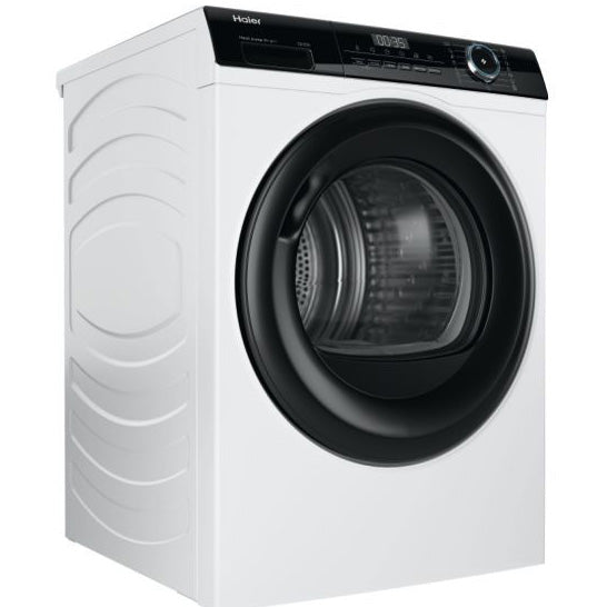Uscator de rufe Haier HD80-A2939-S, Pompa de caldura, 8 kg, 15 programe, Clasa E, iRefresh, Program Hygienic, Alb