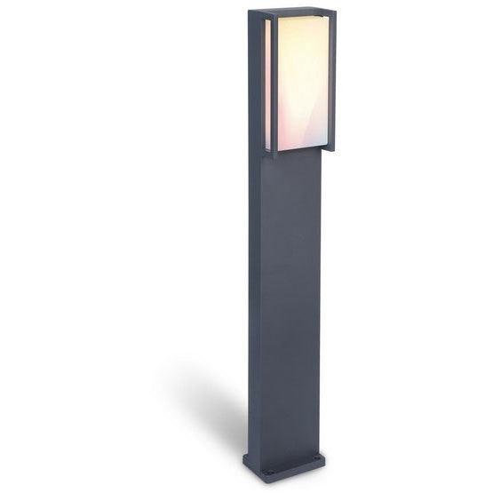 Lampa de exterior Qubo, Lutec, Metal, Lumina LED, Gri