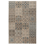 Covor Carpeta sintetic, Colectia Delta 8771-1-43255, 80x150 cm, bej/gri, model geometric