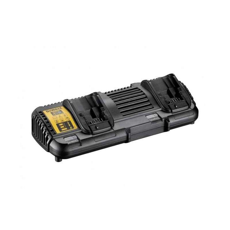 Incarcator dublu pentru acumulatori DeWALT DCB132 XR compatibilitate multipla, incarca toate bateriile DeWALT de 10,8V, 12V, 14,4V si 18V XR Li-Ion, sistem de incarcare in 2 etape, indicator LED