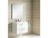 Set Mobilier Eliana, 80 cm, Include Baza Lavoar si Lavoar, Alb