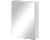 Dulap Baie cu Oglinda, 1 Usa, PAL, 50x70 cm Alb Lucios