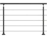 Set Complet Balustrada Pertura din Aluminiu cu Fixare in Podea, Antracit
