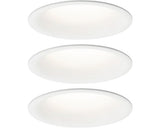 Spoturi incastrabile fixe Cymbal 6,8W IP44, Ø77 mm, module becuri LED Coin incluse, alb mat, pachet 3 bucati