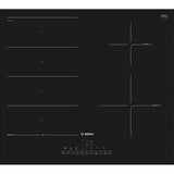 Plita incorporabila Bosch PXE611FC1E, Inductie, 3 zone de gatit, PerfectFry, PowerBoost, FlexInduction, 60 cm, Negru