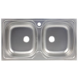 Chiuveta bucatarie inox dekor, Franke CIN 620, 2 cuve, 780 x 435 mm