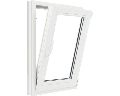 Fereastra Pvc Termopan 5 Camere Tripan 86x116 Cm Alba Deschidere Dubla Dreapta