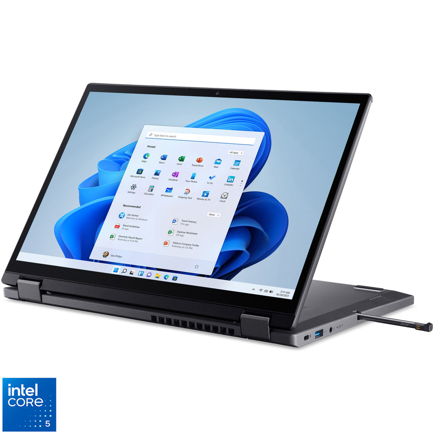 Laptop Acer Aspire Spin 14 ASP14-51MTN-57Q7 cu procesor Intel® Core™ 5 processor 120U pana la 5.0GHz, 14", WUXGA, IPS, Touch, 16 GB LPDDR5, 512 GB SSD, Intel® Graphics, Windows 11 Home, Steel Gray