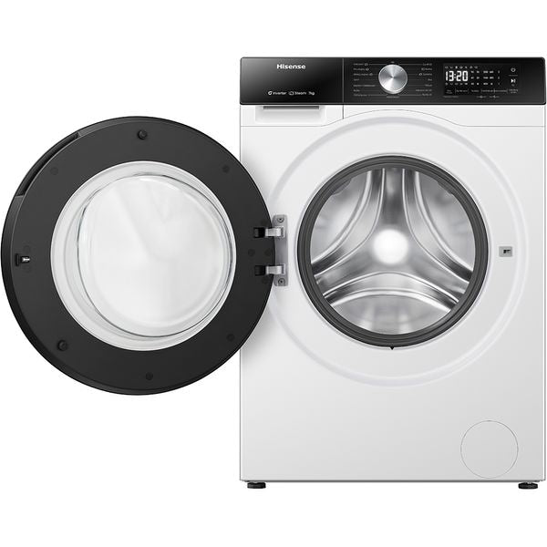 Masina de Spalat Rufe Frontala Slim HISENSE WF3S7021BW, Steam, 7 kg, 1200rpm, Clasa A, Alb