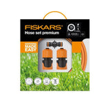 Furtun Fiskars Premium 1020447, 15 m lungime, 9mm (3/8") diametru, protectie UV + 2 conectori de debit