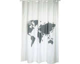 Perdea de Dus MSV Amazon Textil 180x200 cm Alb/Gri