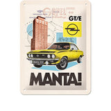 Placa decor metalica 15x20 cm Opel - Manta GTE Collage