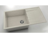 Chiuveta Bucatarie Granixit Cu O Cuva Fat Avangard 229 90x49 Cm, Cu Picurator, Reversibila, Silver Stone