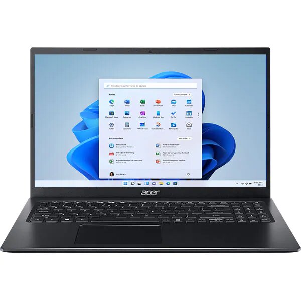 Laptop ACER Aspire 5 A515-56-52NQ, Intel Core i5-1135G7 pana la 4.2GHz, 15.6" Full HD, 8GB, SSD 256GB, Intel Iris Xe Graphics, Windows 11 Home, Negru