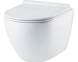 Vas WC, JUNGBORN Donella, margine de clatire deschisa, cu capac WC, alb