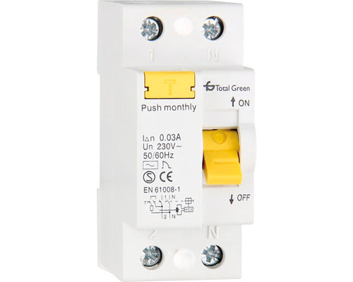 Intreruptor Automat Cu Protectie Diferentiala Total Green Rcbo 1p+n 10a 6ka/30ma, Curba C